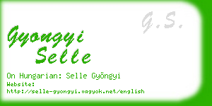 gyongyi selle business card