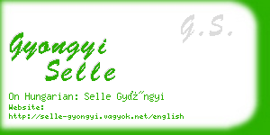 gyongyi selle business card